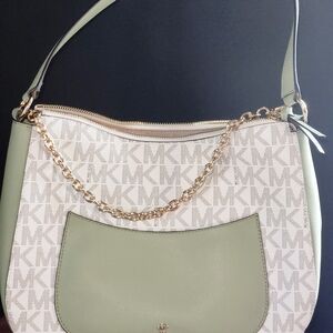 Michael Kors Green and White Women's Bag